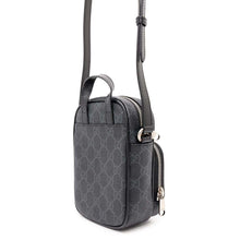 将图像加载到图库查看器中，GUCCI Interlocking G Mini Shoulder Bag Black672952 GG Supreme Leather
