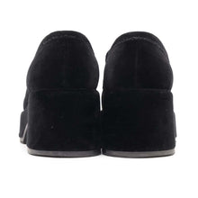 将图像加载到图库查看器中，CHANEL Chunky Loafers with CC Logo BlackG39206 Velvet Size 35.5C
