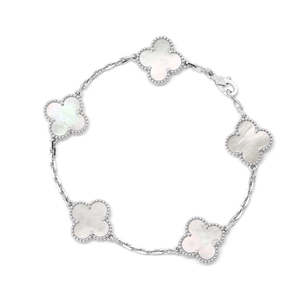 Van Cleef & Arpels Vintage Alhambra Bracelet 5 motifsVCARF48400 18K White Gold