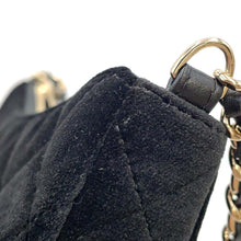 将图像加载到图库查看器中，CHANEL Matelasse Hobo Year Gift Black Velour Rhinestone
