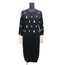 Load image into Gallery viewer, HERMES Poste et Cavalerie Knit Dress Size 38 Black Cashmere100%
