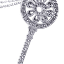 Load image into Gallery viewer, TIFFANY&amp;Co. Petal Key Pendant Size Large 18K White Gold
