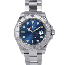 将图像加载到图库查看器中，ROLEX Yacht-Master W40mm Stainless Steel PT950 Bright Blue Dial126622
