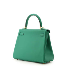 将图像加载到图库查看器中，HERMES Kelly Retourne Vert Vertigo Swift Leather Size 25
