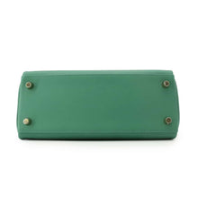 将图像加载到图库查看器中，HERMES Kelly Retourne Vert Vertigo Swift Leather Size 25
