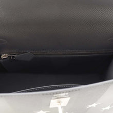 将图像加载到图库查看器中，HERMES Kelly Sellier Casaque Etoile Ardoise/Black/VertPeppermint Epsom Tadelakt Leather Chevre Myzore Goatskin Size 25
