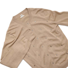 将图像加载到图库查看器中，HERMES chaine d&#39;ancre cardigan Size 38 Beige Silk57% Cotton43%
