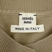 将图像加载到图库查看器中，HERMES chaine d&#39;ancre cardigan Size 38 Beige Silk57% Cotton43%
