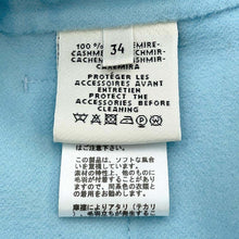 将图像加载到图库查看器中，HERMES Zip Coat Size 34 Light Blue Cashmere100%
