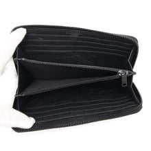 将图像加载到图库查看器中，SAINT LAURENT PARIS Cassandra Zip Around Long Wallet Black617415 Embossed Leather
