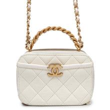 Load image into Gallery viewer, CHANEL Vanity bag White Vintage Calf Leather
