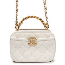 Load image into Gallery viewer, CHANEL Vanity bag White Vintage Calf Leather
