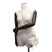 Load image into Gallery viewer, CHANEL Vanity bag White Vintage Calf Leather
