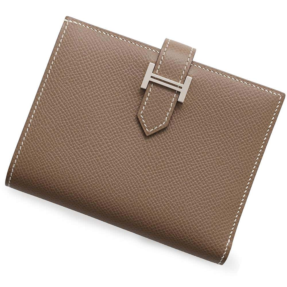 HERMES Bean compact Etoupe Epsom