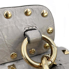 将图像加载到图库查看器中，Valentino Garavani Rock Studded 2WAY ChainShoulder Bag Gray Leather
