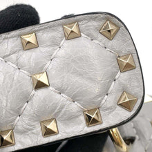 将图像加载到图库查看器中，Valentino Garavani Rock Studded 2WAY ChainShoulder Bag Gray Leather
