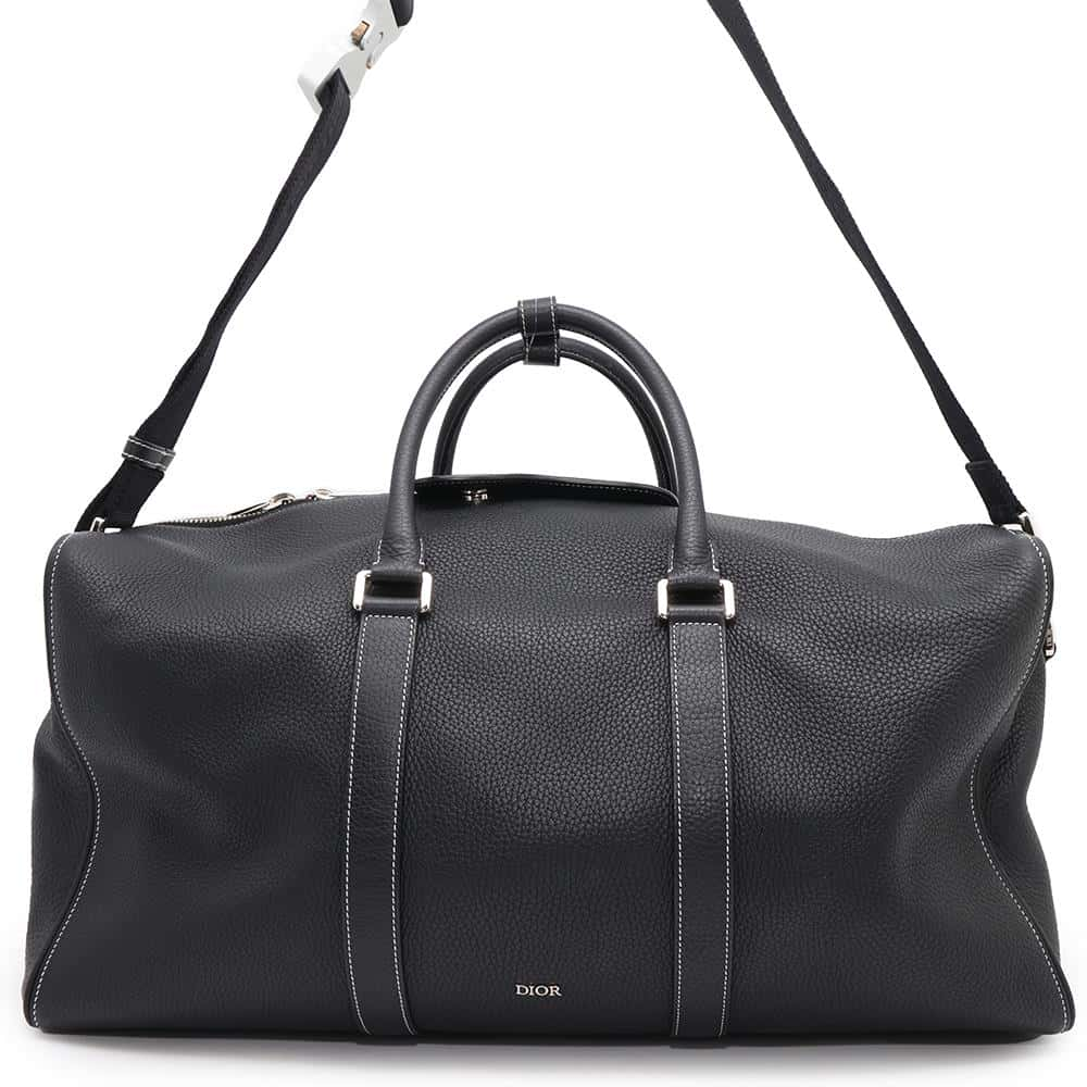 Dior Rango Travel Bag Black Leather Size 50