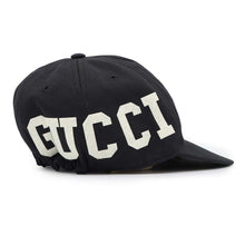 将图像加载到图库查看器中，GUCCI Logo baseball cap Size M/58㎝ Black751400 Cotton100%
