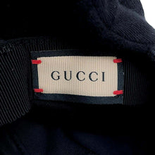 Load image into Gallery viewer, GUCCI Logo baseball cap Size M/58㎝ Black751400 Cotton100%
