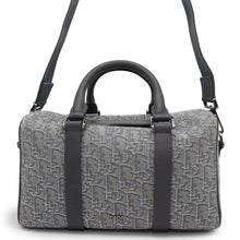 Load image into Gallery viewer, Dior Oblique Rango 2WAY Travel Bag Gray1ADDU114DOS Jacquard Calf Leather Size 26
