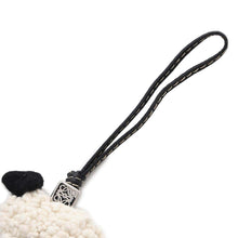 Load image into Gallery viewer, LOEWE Sheep Anagram Bag Charm with Dice White/BlackC621232X25 Felt Leather
