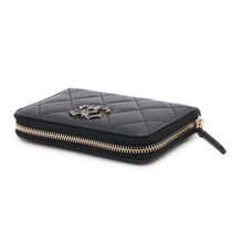 Load image into Gallery viewer, CHANEL Matelasse Round Zip Coin purse BlackAP3625 Lambskin
