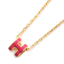 将图像加载到图库查看器中，HERMES Pop Ash Necklace Size Mini Pink Metal Lacquer
