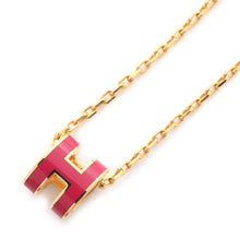 将图像加载到图库查看器中，HERMES Pop Ash Necklace Size Mini Pink Metal Lacquer
