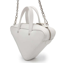 Load image into Gallery viewer, BALENCIAGA triangle duffel White527272 Leather Size XS
