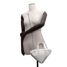 Load image into Gallery viewer, BALENCIAGA triangle duffel White527272 Leather Size XS
