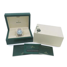 将图像加载到图库查看器中，ROLEX Datejust 41 W41mm Stainless Steel K18WG Mint Green Dial126334
