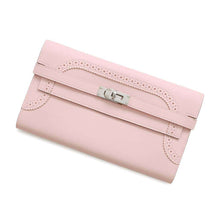 Load image into Gallery viewer, HERMES Kelly Wallet Long Gillies Rose Sakura Swift Leather
