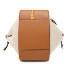 将图像加载到图库查看器中，LOEWE Hammock Shoulder Bag Ken Price collaboration Beige/Brown Canvas Leather Size Small
