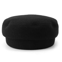 将图像加载到图库查看器中，HERMES Julietta Cap Size 58 Black Wool 70% Cashmere30%
