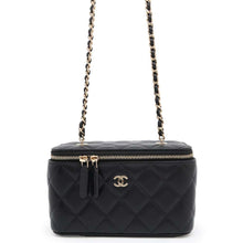 将图像加载到图库查看器中，CHANEL Matelasse Chain vanity bag BlackAP1341 Lambskin
