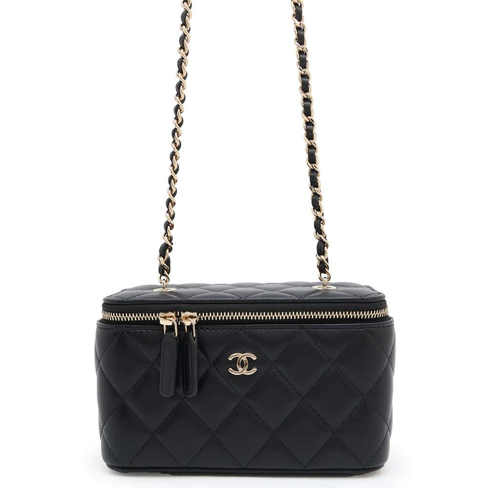 CHANEL Matelasse Chain vanity bag BlackAP1341 Lambskin