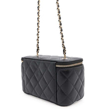 将图像加载到图库查看器中，CHANEL Matelasse Chain vanity bag BlackAP1341 Lambskin
