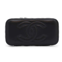 将图像加载到图库查看器中，CHANEL Matelasse Chain vanity bag BlackAP1341 Lambskin
