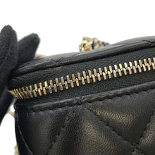 将图像加载到图库查看器中，CHANEL Matelasse Chain vanity bag BlackAP1341 Lambskin
