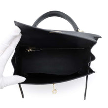 Load image into Gallery viewer, HERMES Kelly Sellier Black Epsom Size 25
