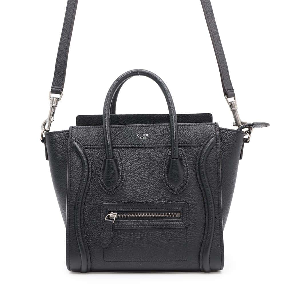 CELINE Luggage Nano Shopper Black189243 Leather