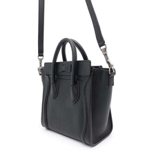 将图像加载到图库查看器中，CELINE Luggage Nano Shopper Black189243 Leather
