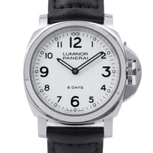 Load image into Gallery viewer, PANERAI Luminor Base 8 Days Acciaio W44mm Stainless Steel Leather White DialPAM00561
