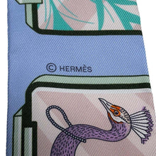 将图像加载到图库查看器中，HERMES Twilly HERMES STORY HERMES story Blue Pale/Rose/Vert Silk100%
