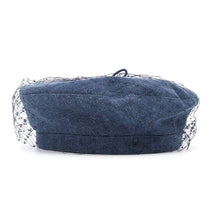 Load image into Gallery viewer, Dior Denim Tulle Beret Size 58 Blue86ATY910G132 Cotton100%
