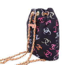 将图像加载到图库查看器中，CHANEL CC Logo Backpack Navy/MulticolorAS4810 Printed Canvas Leather
