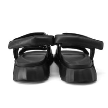 Load image into Gallery viewer, HERMES Junior Sandals Black/Brown Leather Size 39
