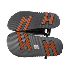 将图像加载到图库查看器中，HERMES Junior Sandals Black/Brown Leather Size 39
