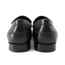 Load image into Gallery viewer, HERMES Kennedy Mocassins Loafers Black Leather Size 38
