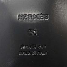 Load image into Gallery viewer, HERMES Kennedy Mocassins Loafers Black Leather Size 38
